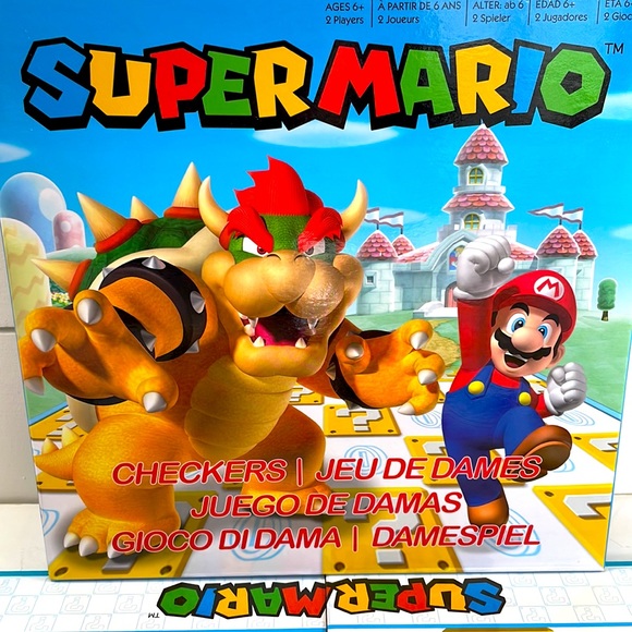 Super Mario Checkers Board Game Nintendo Complete! Like NEW - Picture 4 of 9